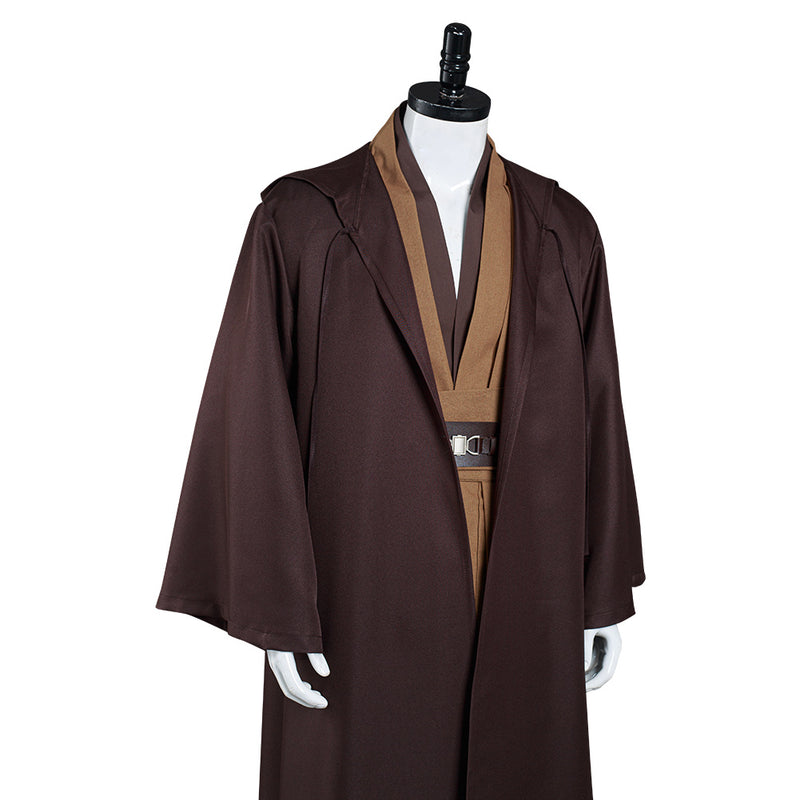 Adult Outfit for Jedi Costume Tunic Hooded Robe Anakin Skywalker Uniform Brown Version
