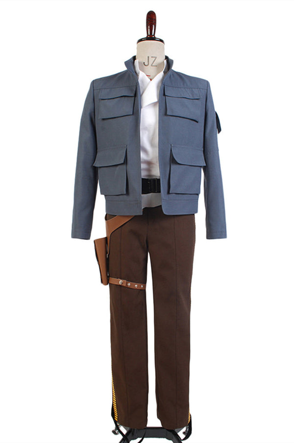 SW: Empire Strikes Back Han Solo Jacket Pants Cosplay Costume