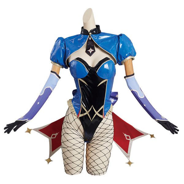 Genshin Impact Mona Bunny Girls Halloween Carnival Original Design Cosplay Costume-Cossky®