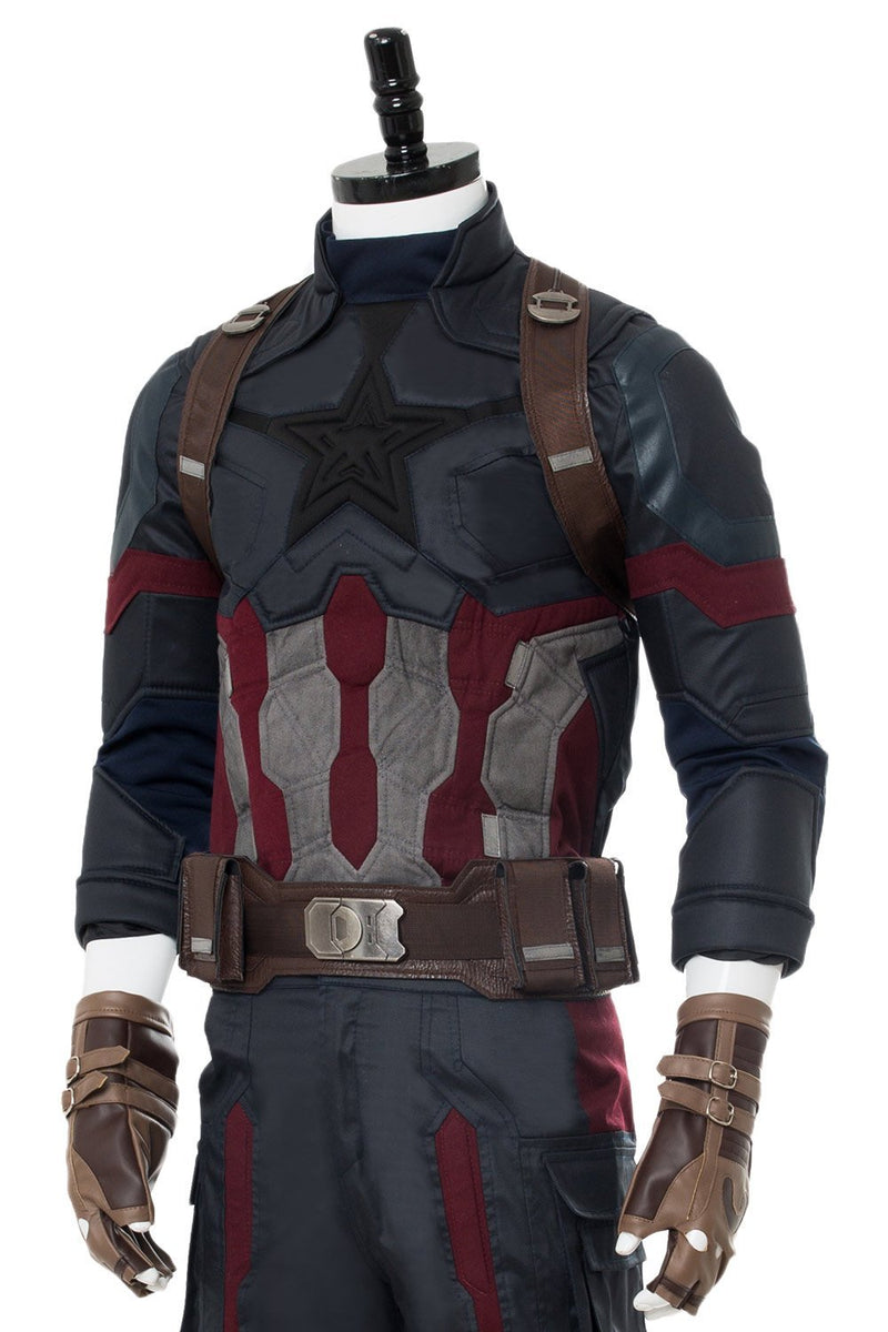 Avengers 3 : Infinity War Captain America Steven Rogers Outfit Uniform Suit Cosplay Costume NEW