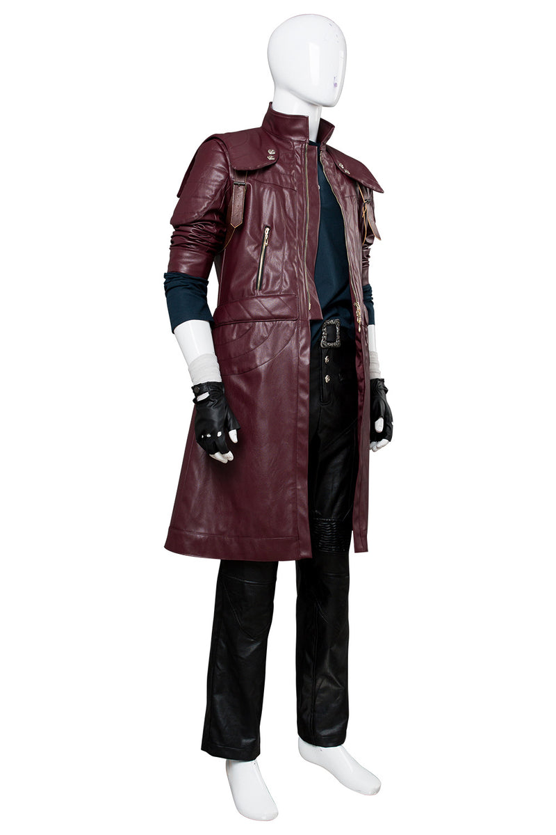 Devil May Cry V DMC5 Dante Aged Outfit Leather Cosplay Costume