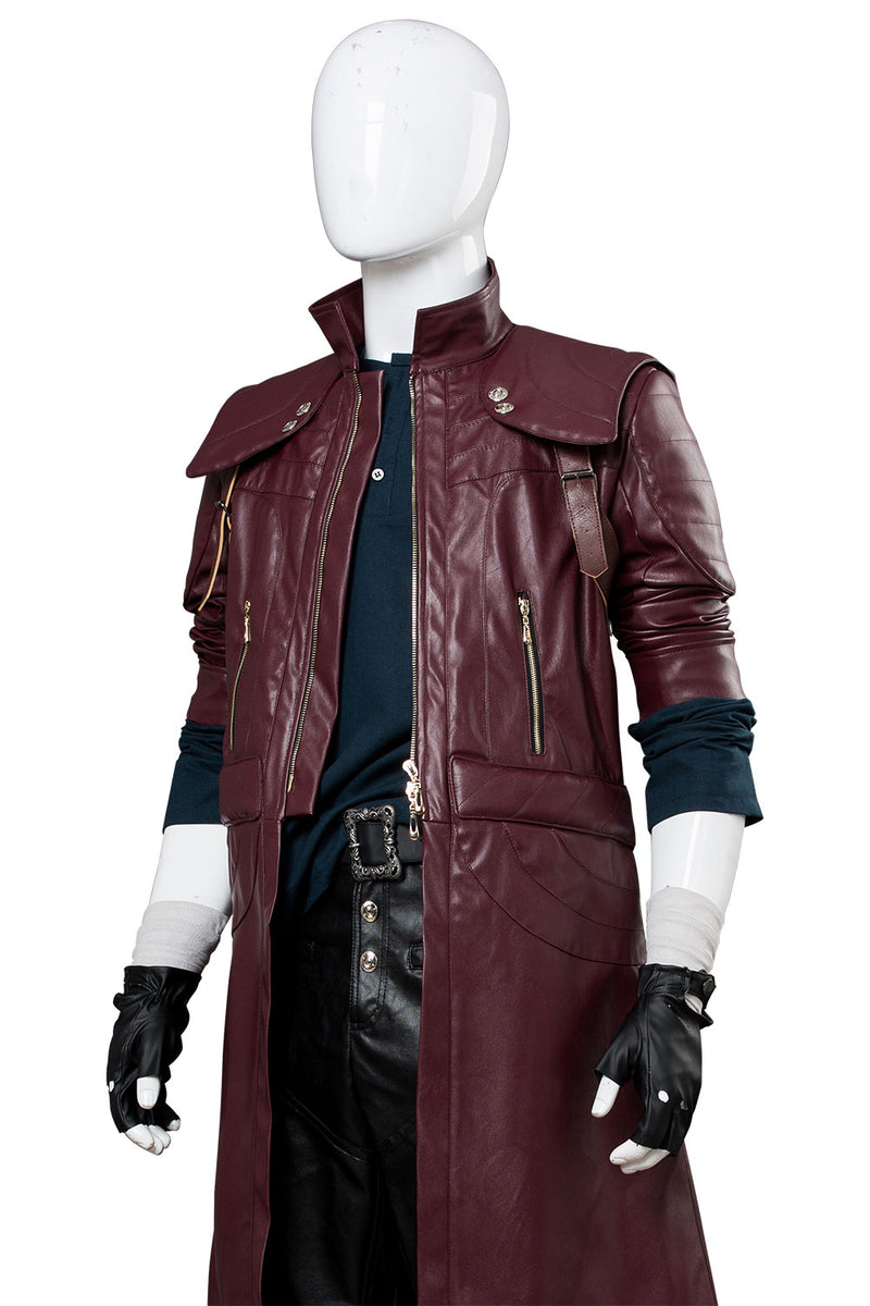 Devil May Cry V DMC5 Dante Aged Outfit Leather Cosplay Costume