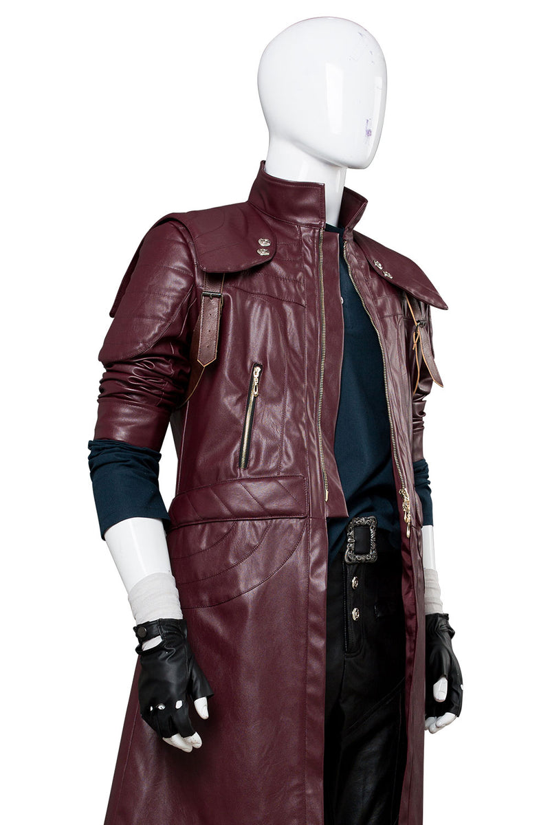 Devil May Cry V DMC5 Dante Aged Outfit Leather Cosplay Costume