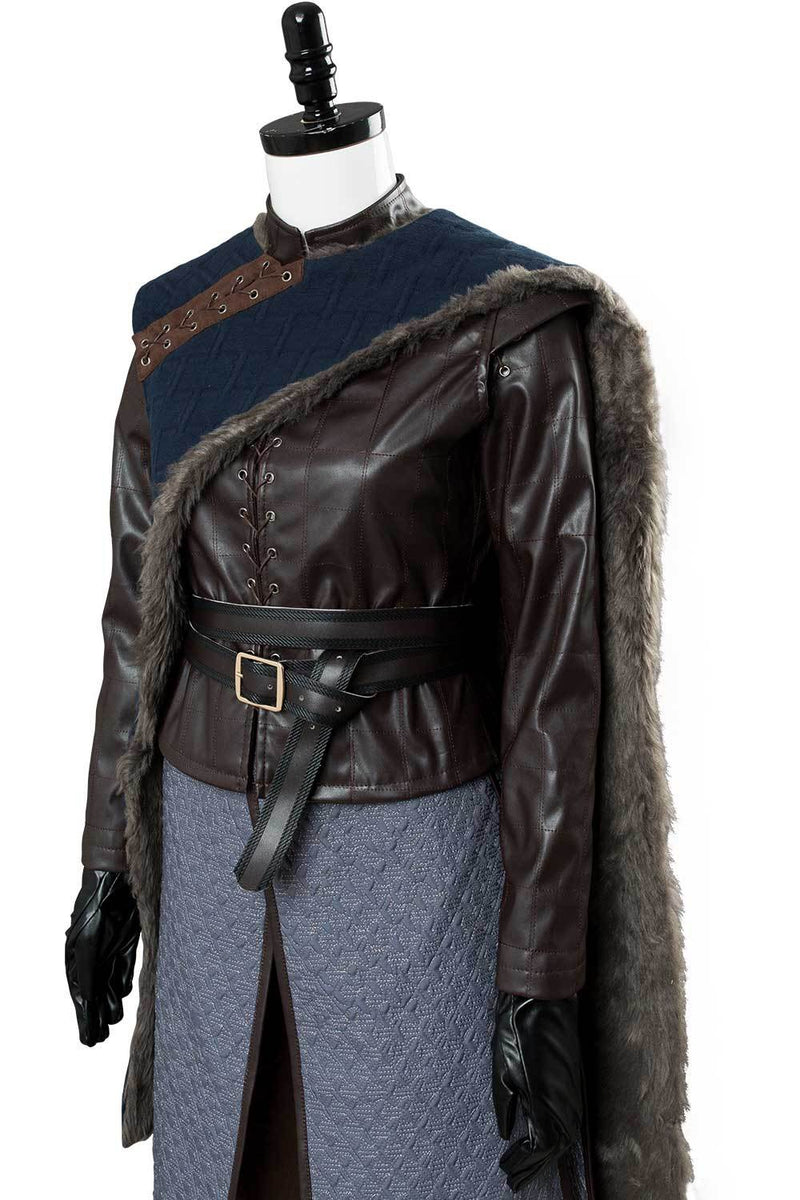Game of Thrones Season 8 S8 Arya Stark Outfit Cosplay Costume