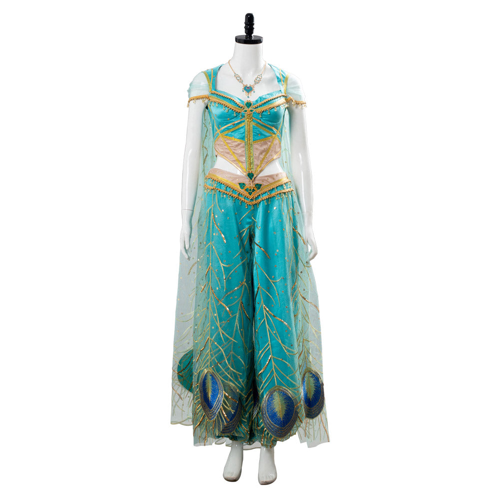 Aladdin Princess Jasmine Adult Cosplay Costume Gown Dress