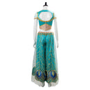 Adult Aladdin Naomi Scott Princess Jasmine Peacock Outfit Cosplay Cost