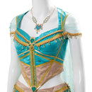 Adult Aladdin Naomi Scott Princess Jasmine Peacock Outfit Cosplay Cost