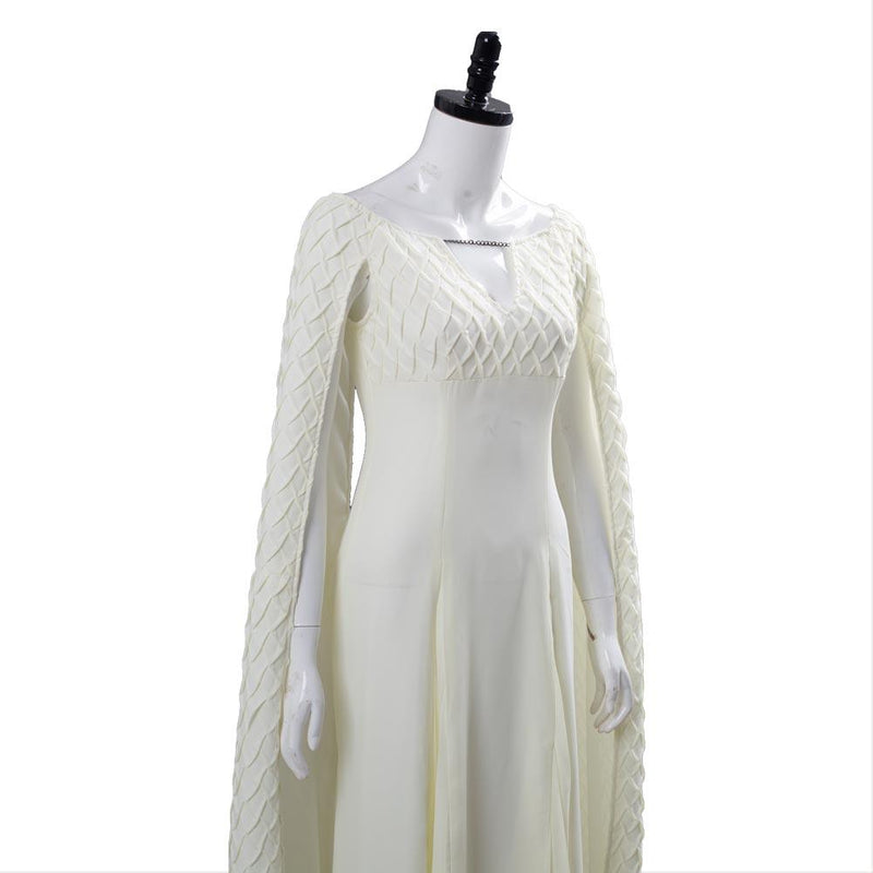 Game of Thrones 5 Daenerys Targaryen Dress White Long Party Dress Ball Gowns Cosplay Costume