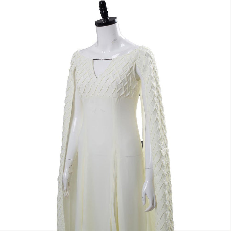Game of Thrones 5 Daenerys Targaryen Dress White Long Party Dress Ball Gowns Cosplay Costume