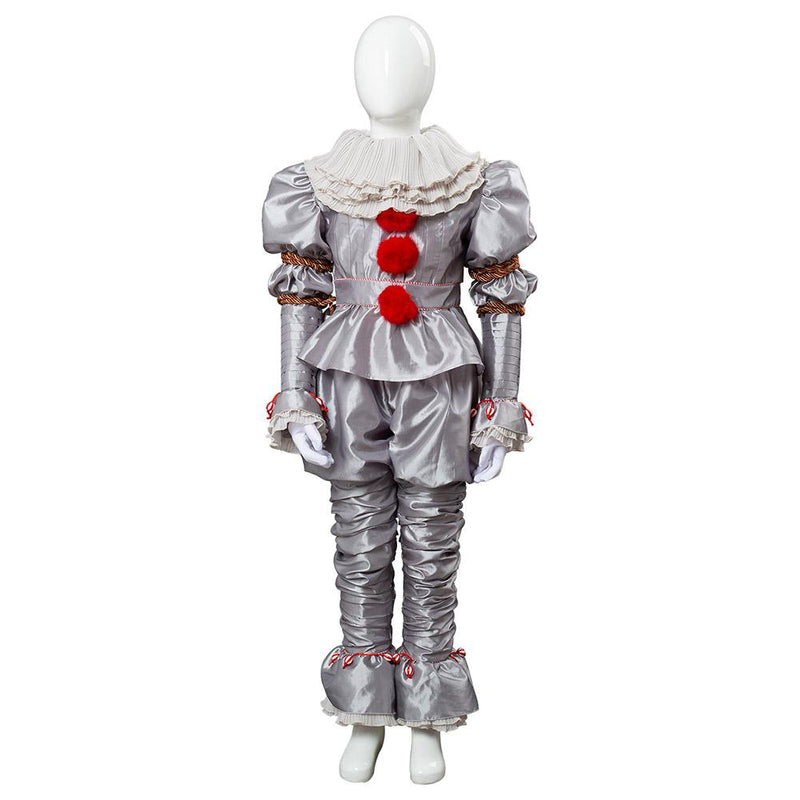 2019 IT 2 Pennywise The Clown Outfit Suit Halloween Cosplay Costume for Kids Children