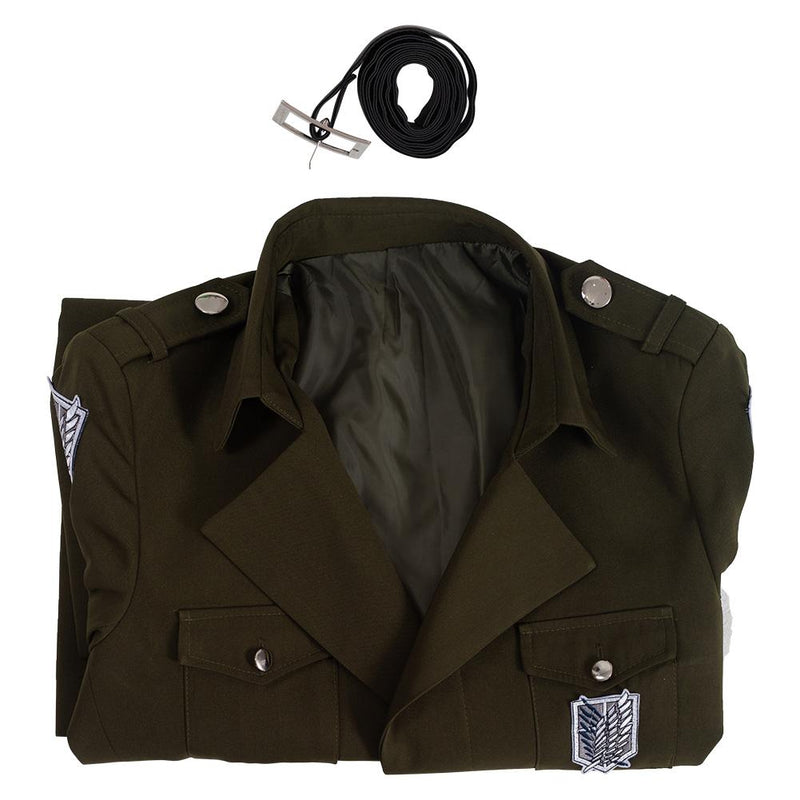 Season 3 Eren Cosplay Costume Scouting Legion Soldier Officer Uniform