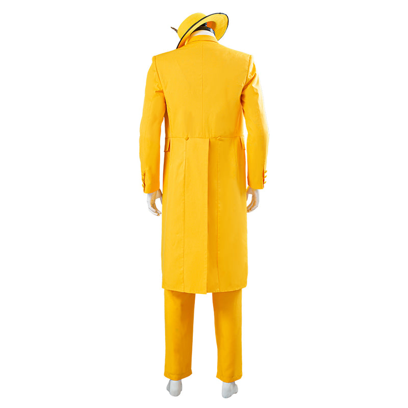 The Mask Jim Carrey Yellow Suit Men Uniform Outfit Halloween Carnival Costume Cosplay Costume