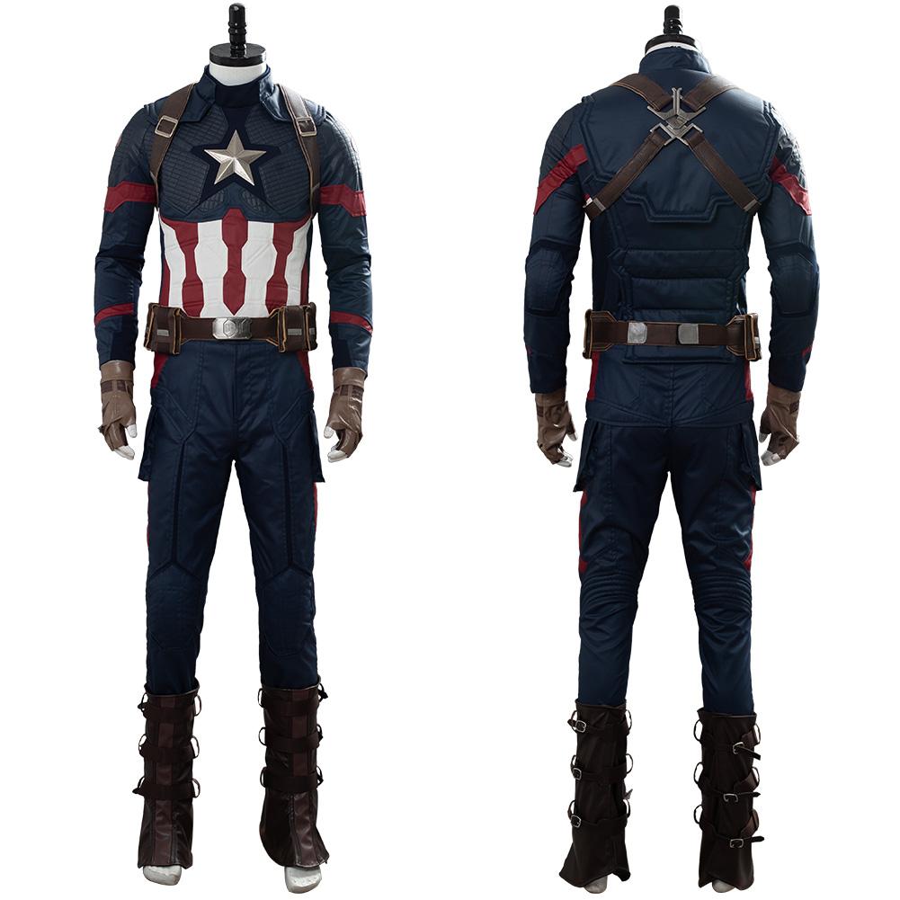 Captain America Steve Rogers Avengers 4 Endgame Costume Suit