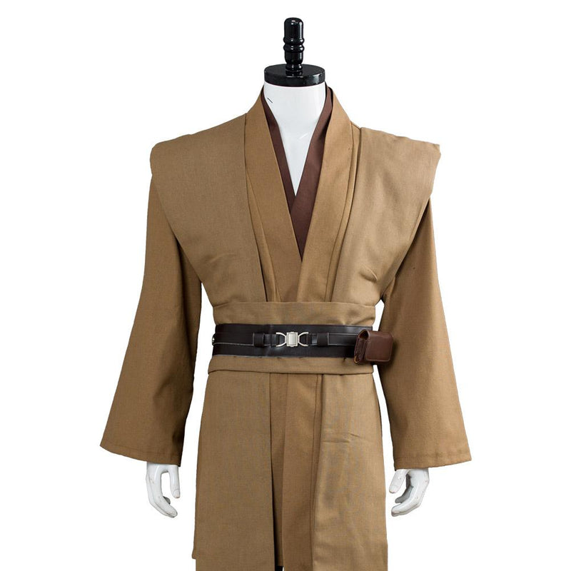 SW Obi Wan Kenobi Jedi Cosplay Costume Brown Version No Cloak