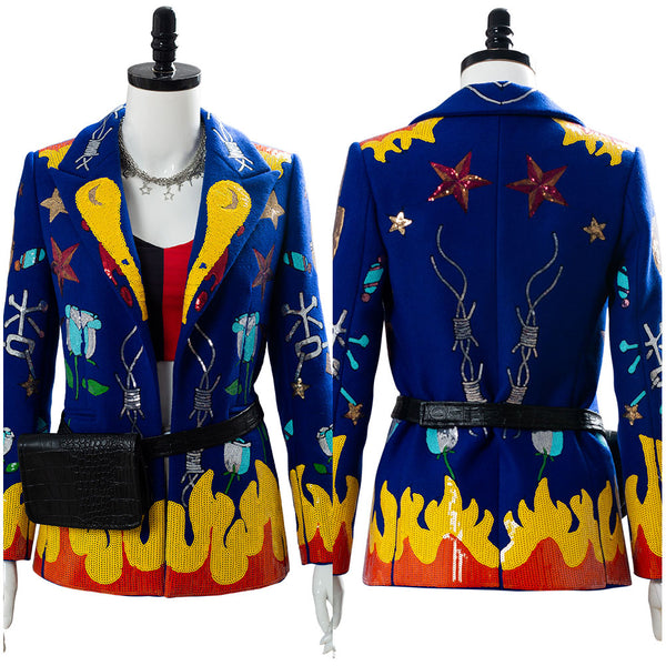 Birds of Prey Harley Quinn Coat Halloween Carnival Suit Cosplay Costume