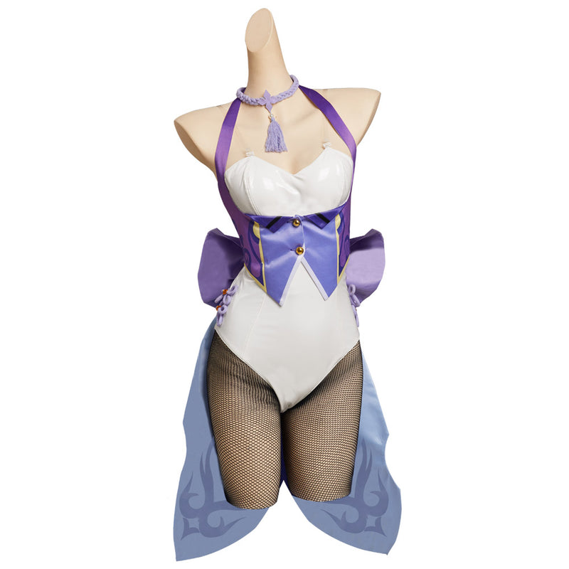Genshin Impact Keqing Original Design Cosplay Costume Bunny Girls Jumpsuit Outfits