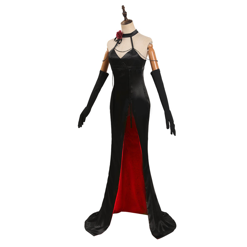 black and red witch dress Circe Medieval Witch Dress