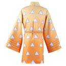 Agatsuma Zenitsu Halloween Carnival Suit with Earrings Belt Cosplay Costume