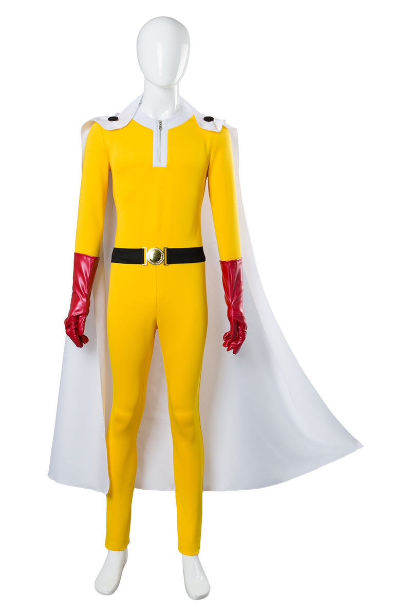 Saitama Jumpsuit Outfit Halloween Carnival Suit Cosplay Costume