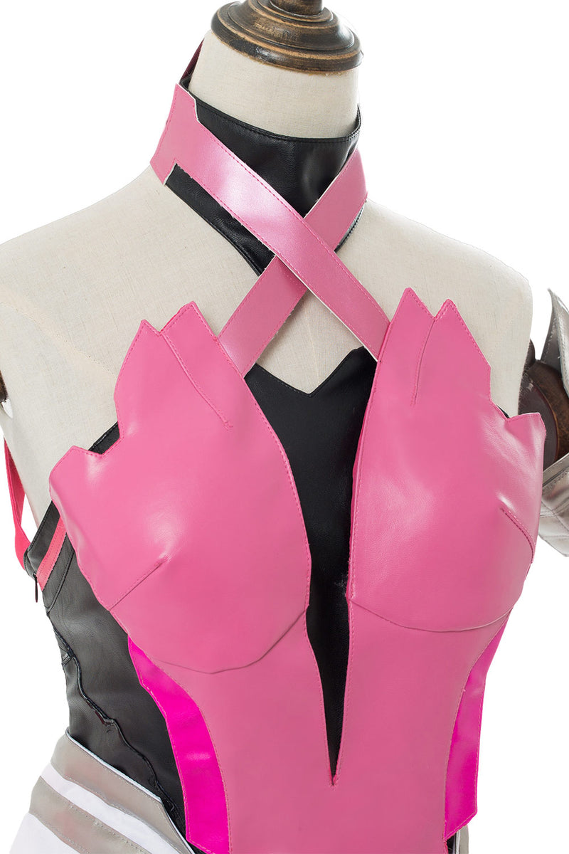 Overwatch Mercy Angela Ziegler Outfit Pink Mercy Skin Cosplay Costume