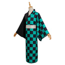 Kamado Tanjirou Summer Kimono Outfits Halloween Carnival Suit