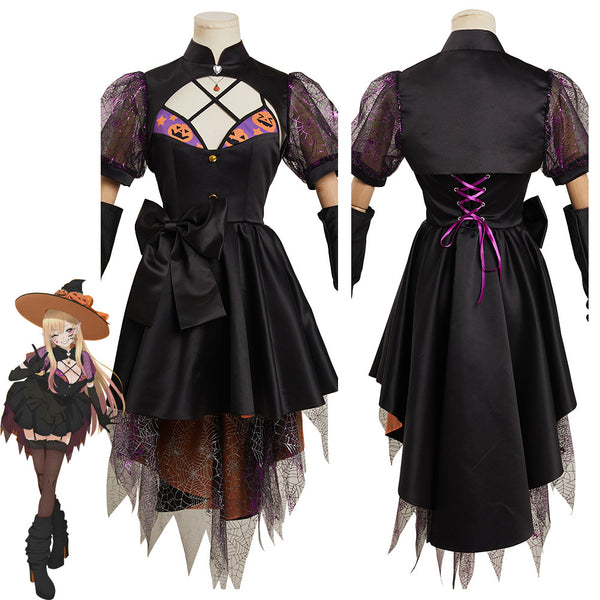 My Dress-Up Darling Kitagawa Marin Halloween Dress Witch Hat Accessories Cosplay Costume Suit
