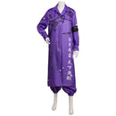 Japanese Bosozoku Kimono Cosplay Costume Purple Coat Pants Outfits Halloween Carnival Suit