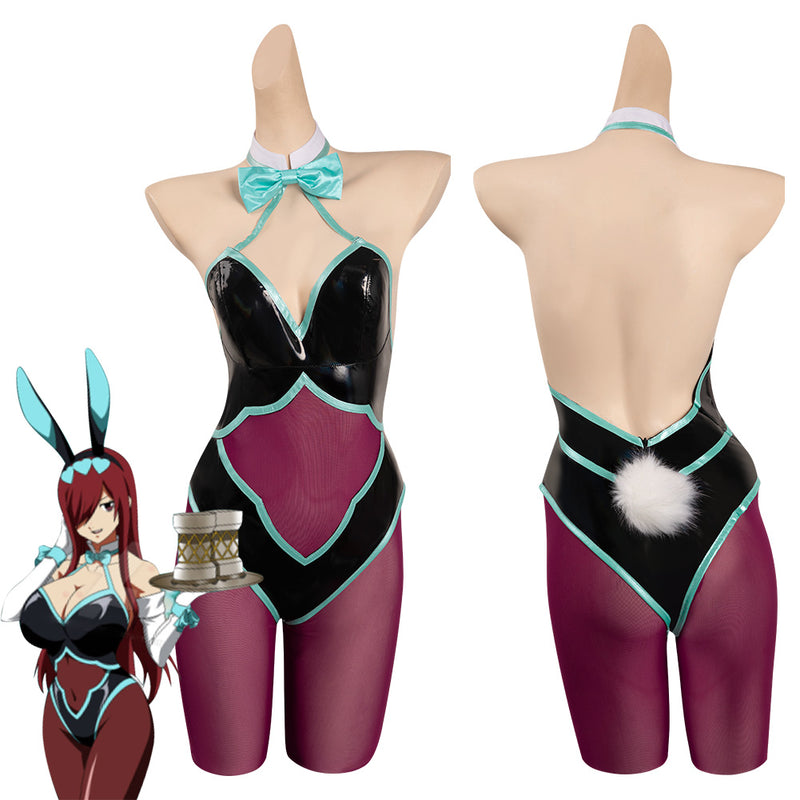 FAIRY TAIL-Erza Scarlet Cosplay Costume Bumnny Girls Outfits Halloween Carnival Suit