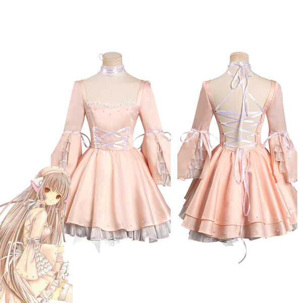 Chobits - Rie Tanaka/Chi Cosplay Costume Dress Outfits Halloween Carnival Party Suit