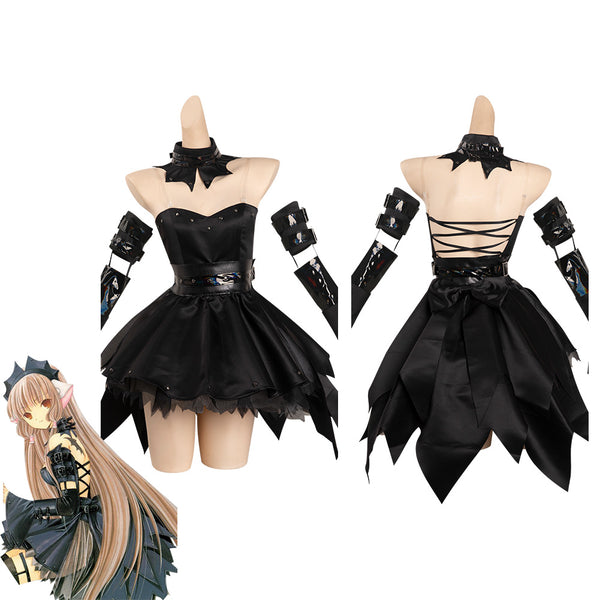 Chobits - Freya Cosplay Costume Black dress Outfits Halloween Carnival Party Suit for Adult