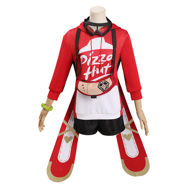 Genshin Impact X Pizzahut - Amber Cosplay Costume Accesssories Outfits Halloween Carnival Suit