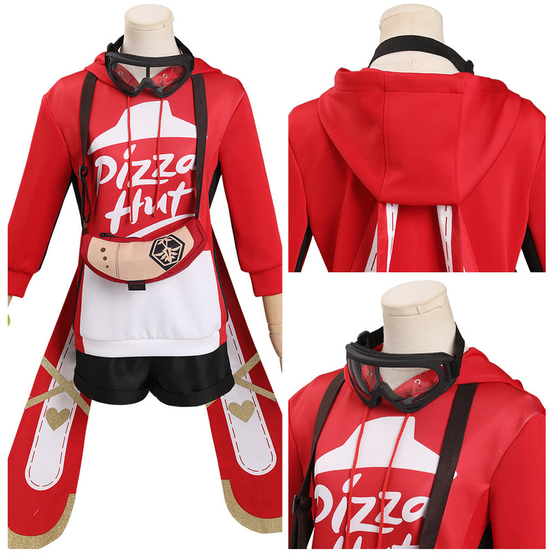Genshin Impact X Pizzahut - Amber Cosplay Costume Accesssories Outfits Halloween Carnival Suit