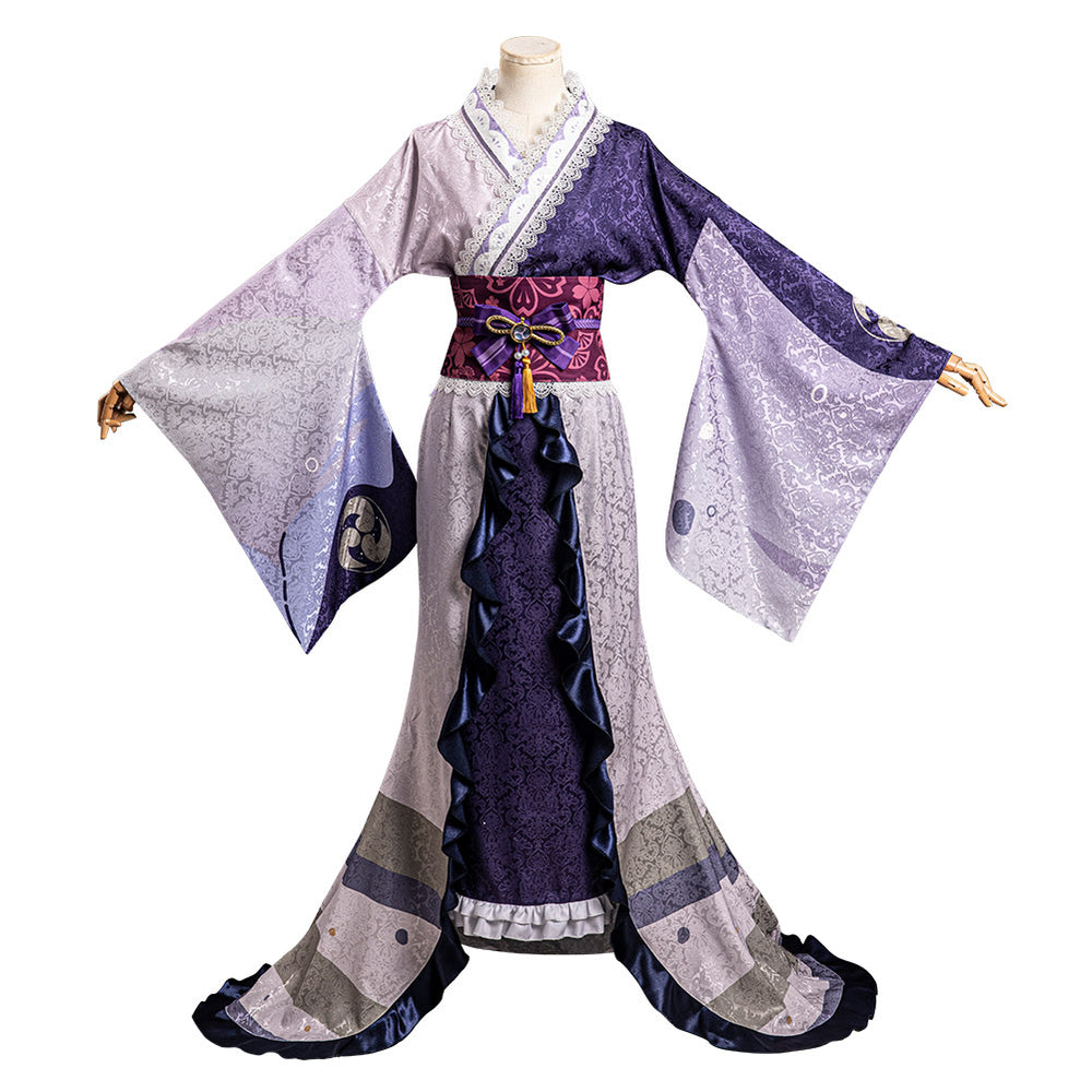 Genshin Impact - Raiden Shogun Cosplay Costume Kimono Outfits Hallowee