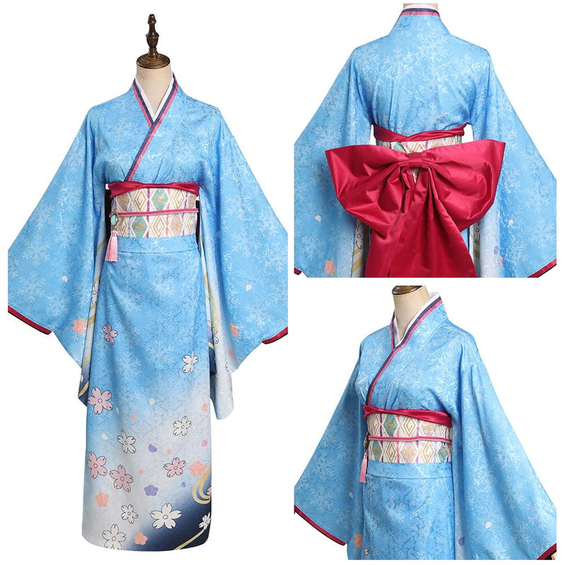 Genshin Impact x Sweets Paradise - Kamisato Ayaka Cosplay Costume Kimono Outfits Halloween Carnival Suit