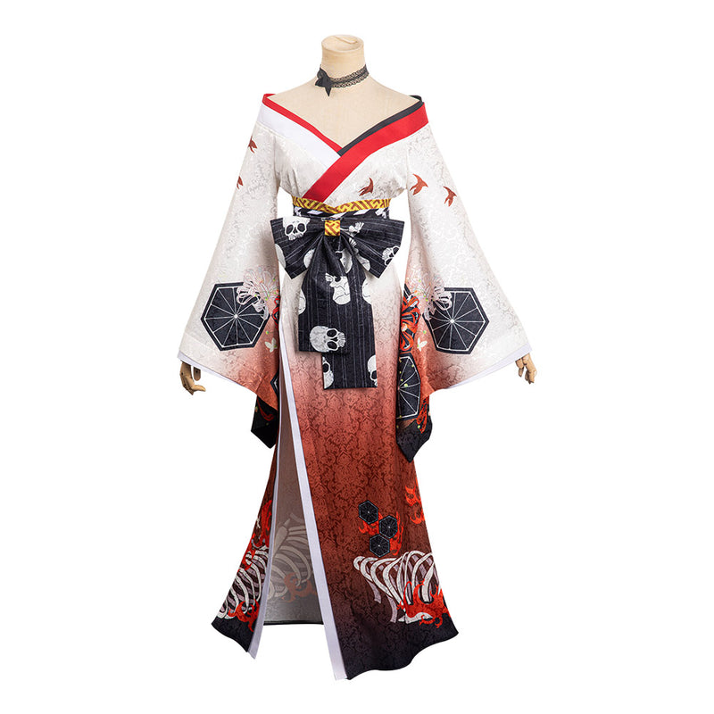Hyakkiyakou‘s Shutendoji Makima Cosplay Costume Kimono Outfits Halloween Carnival Party Suit