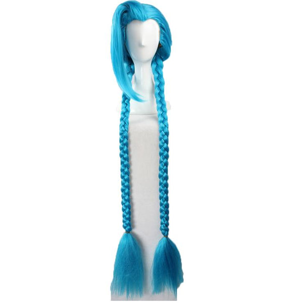 League of Legends LoL Jinx Hair Carnival Halloween Party Props Cosplay Wig