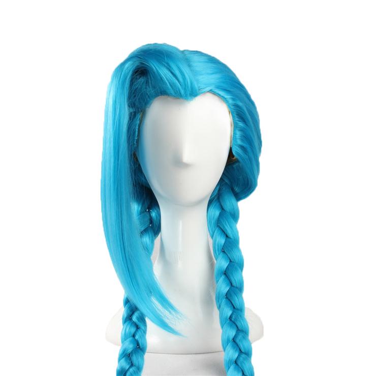 League of Legends LoL Jinx Hair Carnival Halloween Party Props Cosplay Wig