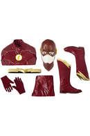 The Flash Season 4 Barry Allen Flash Outfit jumpsuit uniform Cosplay Costume+shoes whole set