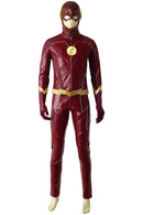 The Flash Season 4 Barry Allen Flash Outfit jumpsuit uniform Cosplay Costume+shoes whole set