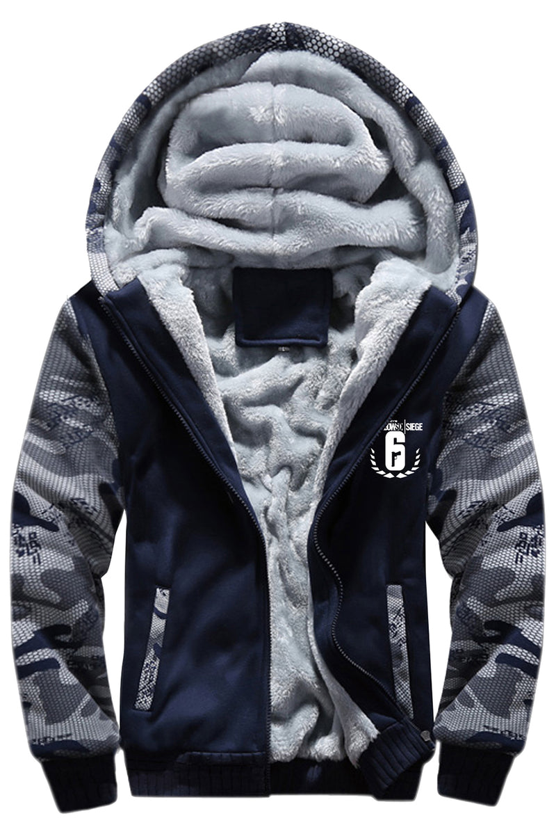 Tom Clancy's Rainbow Six Siege Lesion ELAS Hoodie Thich Windter Jacket Camouflage
