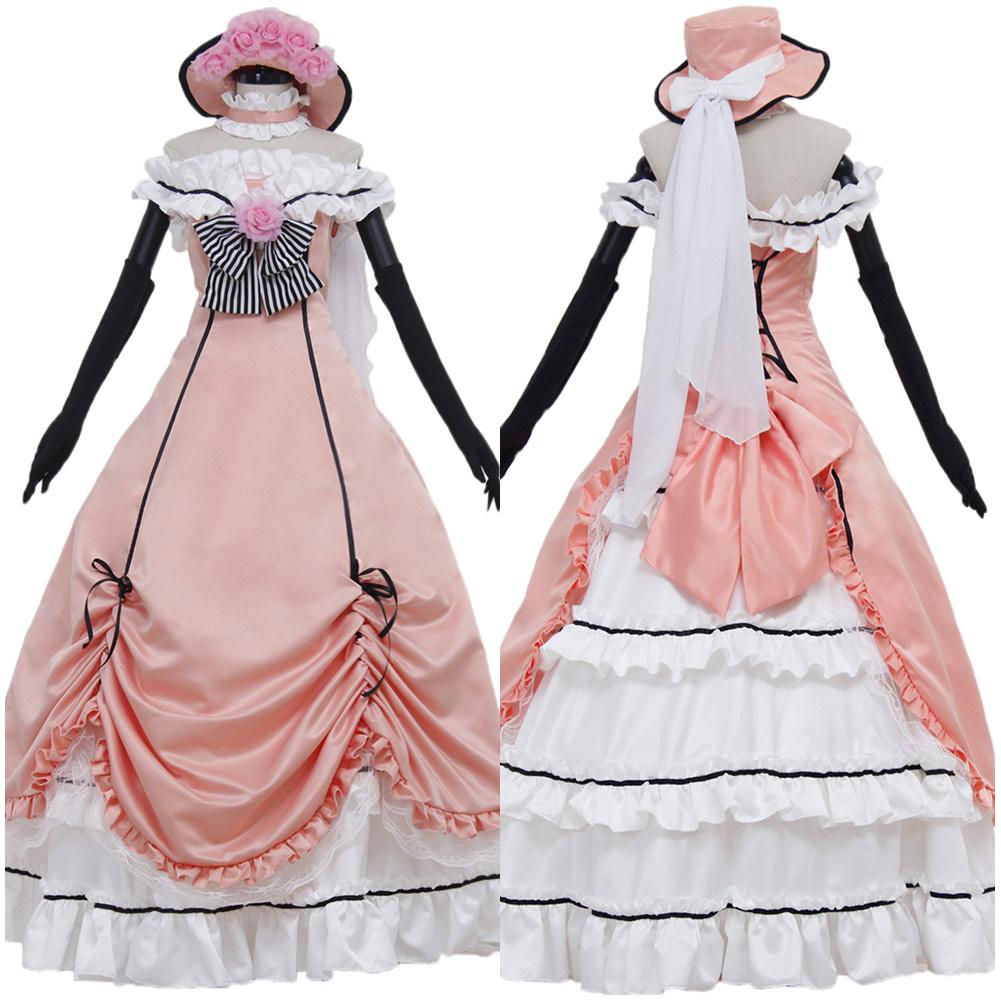 ciel phantomhive pink dress cosplay SBluuCosplay Anime Ciel Phantomhive Lady Cosplay Costumes Women Fashion Fancy Party Dress for