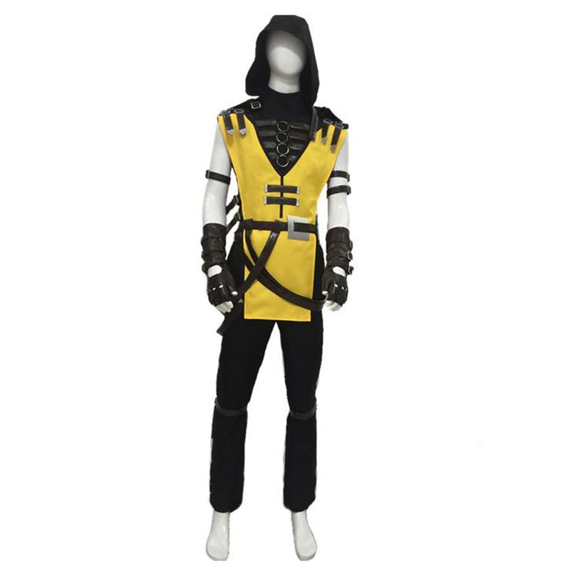 Game Mortal Kombat 11 Scorpion Hanzo Hasashi Male Cosplay Costume