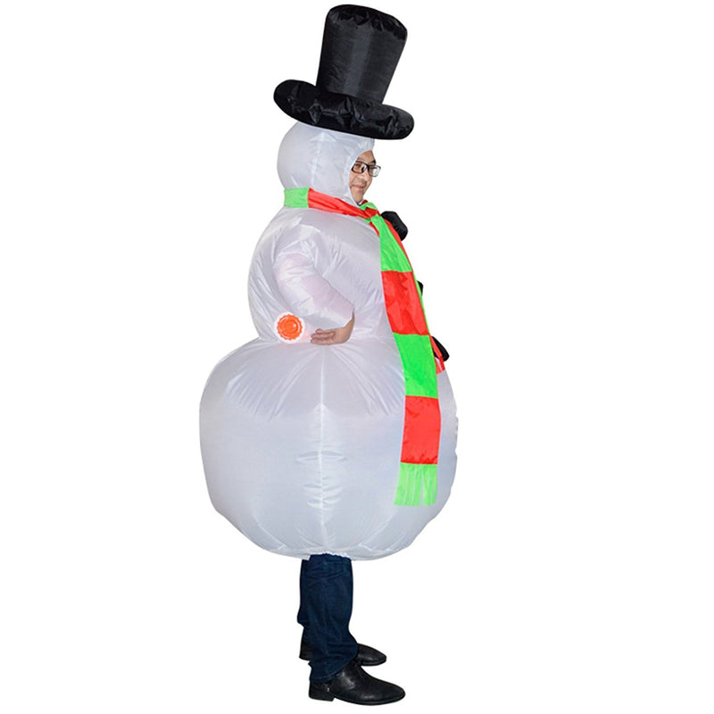 Inflatable Christmas Snowman Adult Size Cosplay Costume