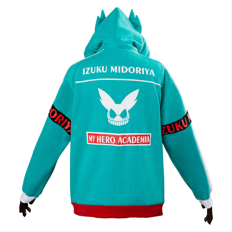 Teen Hoodie  Boku no Hero Izuku Midoriya Deku Zip Up Sweatshirt Unisex