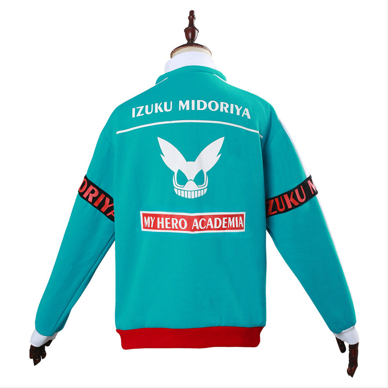 Teen Hoodie  Boku no Hero Izuku Midoriya Deku Zip Up Sweatshirt Unisex