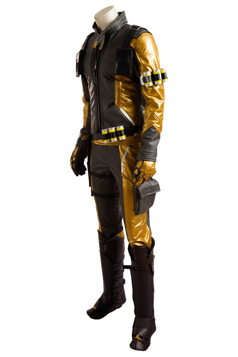 Overwatch Soldier 76 Bio Jack Morrison Gold Edition Outfit Cosplay Costume
