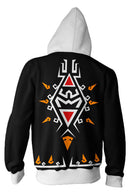 The Legend of Zelda Hoodie A Link Between Worlds 3D Zip Up Sweatshirt Unisex