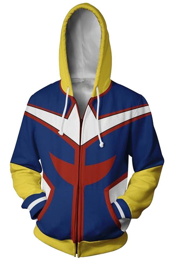 Hoodie  All Might Sweatshirt Jacket Cosplay Costume