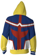 Hoodie  All Might Sweatshirt Jacket Cosplay Costume