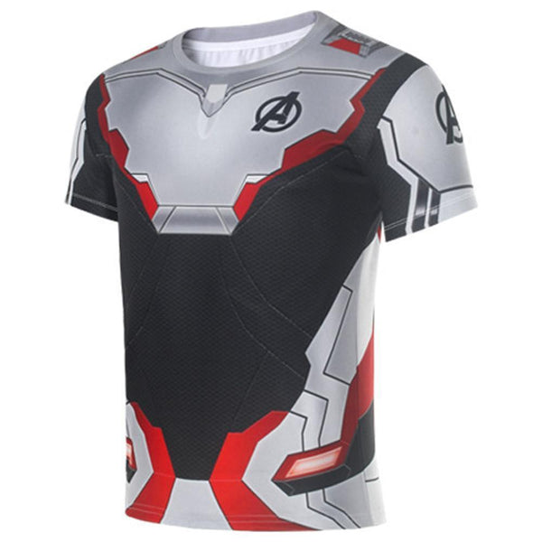 Avengers 4 Quantum Warrior Quantum Realm Short-Sleeved T-Shirt Round Neck Mesh Cloth
